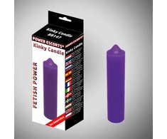 Power Escorts Kinky žvakė violetinė žemos temperatūros žvakė 20 cm