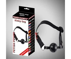 Power Escorts Kinky gag juodas ball gag