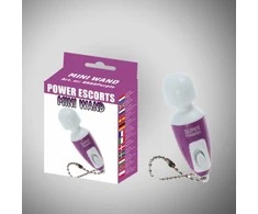 Power Escorts Mini wand violetinė mini wand massager 6,5 cm
