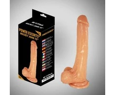 Power Escorts Stiprus siurbtukas dildo realistiškas sėklidės seksas 25cm