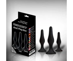 Power Escorts Plug - Anal Plug box 3 pack juodas