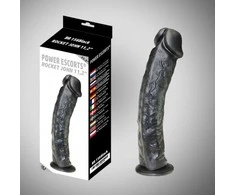 Power Escorts Rocket john juodas dildo 11,2 inch / 28,5 cm