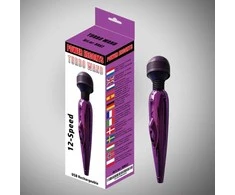 Power Escorts Turbo lazdelė violetinė lazdele masažuoklis 18 cm 12 greičių
