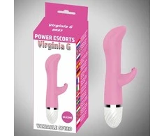 Power Escorts Virginia g pink 17 cm silikoninis vibruojantis 10 greičių