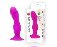 Pretty Love analinis dildo su realistišku siurbtuku, 16 cm