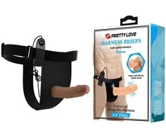 PRETTY LOVE – DIRŽŲ TRIUKŠČIAI – 6,8 colio „Dildo“ vibracija „Draven Strap-On“
