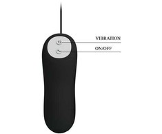 Pretty Love Silicone Intimate Plug 12-Mode Juodas Remote-Controlled