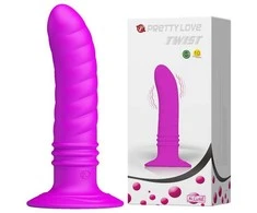 „Pretty Love“ analinis kaištis su vibracija, siurbtuku, 10 vibracijos režimų, 12 cm