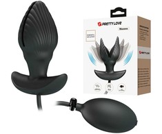 Pretty Love Bottom Pretty Love Inflatable Rechargeable Intimate Plug Juodas Silicone USB