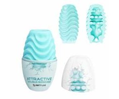 Pretty Love Male Pretty Love Turquoise Double-Sided Intimate Egg - Reversible, Stretchable TPR