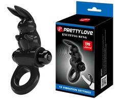 LYBAILE Pretty Love Exciting Vibrating Cock Ring Juodas