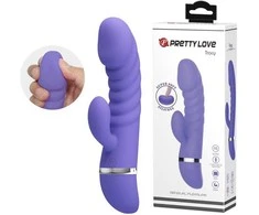 Pretty Love Sex vibratorius su klitorio stimuliatoriumi, 7 režimas, 18 cm