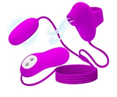 Pretty Love Vibrating Bullet &amp; Air Pulse Intimate Device, 12 Functions, Violetinė