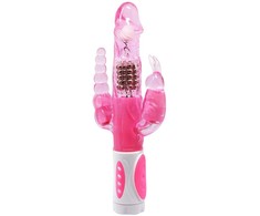 Baile Rotations Rožinė Baile Pretty Bunny Triple Rotator - Multi-Zone Vibrating System, Rožinė