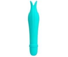 Vibratorius Pretty Love Bunny su sekso masažuokliu 15cm 7 režimai