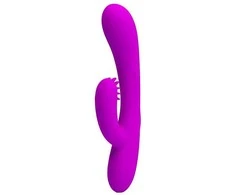 „Pretty Love“ vibratorius su klitorio masažuokliu ir iškilimais, 19 cm
