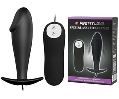 Pretty Love Svakom Primo Silicone Vibrating Plug with Wireless Remote, Juodas, Small