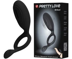 „Pretty Love“ vibruojantis varpos žiedas glosto jūsų klitorį