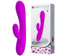 Daugiafunkcis G taško vibratorius su zuikučiu ir USB „Pretty Love“