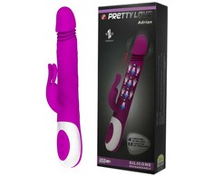 Pretty Love Daugiafunkcis vibratorius su besisukančiais kamuoliukais 25 cm