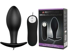 Pretty Love Bottom Pretty Love Anchor Shape Silicone Plug 12 Vibration Modes Juodas 85mm