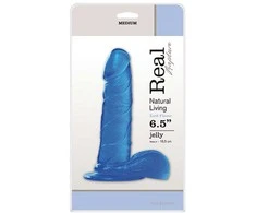 Real Rapture Rožinė guminis dildo su siurbtuku ir sėklidėmis