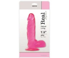 Real Rapture Tobulai natūralus dildo su sėklidžių venomis, galva 19 cm