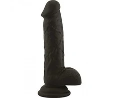 Real Safe Gentle juoda silikoninis dildo siurbtukas