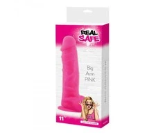 Real Safe varpos dildo didelis storas galingas čiulptukas 28cm