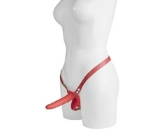 Real Safe Dvigubas raudonas dirželis su petnešėlėmis