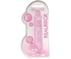 Realrock By Shots REALROCK Crystal Clear Intimate Model with Balls 21 cm Suction Cup
