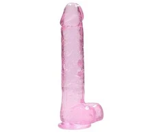 Realrock By Shots Realrock 9" / 23 cm Realistinis dildo su kamuoliukais - Rožinė