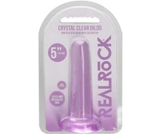 Realrock By Shots Realrock Dildo, mažas, lygus, su stipriu siurbtuku, 13,5 cm