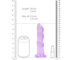 Realrock By Shots REALROCK Crystal Clear Intimate Device 17 cm with Suction Cup Transparent