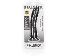 Realrock By Shots Realrock Didelis tikroviškas styguotas dildo siurbtukas 22,5 cm