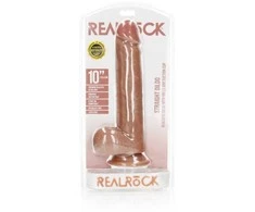 Realrock By Shots Realrock Didelis tikroviškas styguotas dildo su siurbtuku 28 cm