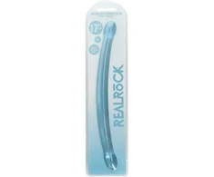 Realrock By Shots Realrock Smooth dvigubas dildo lesbietiškam seksui 42 cm