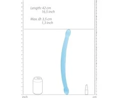 Realrock By Shots REALROCK Crystal Clear Double Ended Model 42cm - Transparent Design