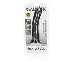 Realrock By Shots RealRock Curved Intimate Model with Suction Base 18 cm rusvai gelsvas