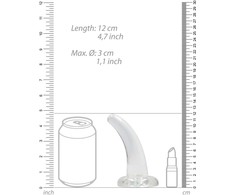 Realrock By Shots REALROCK Crystal Clear Intimate Machine with Suction Cup 11.5cm Transparent