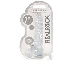 Realrock By Shots Realrock Skaidrus guminis dildo tiesiu kotu, 19 cm