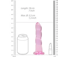 Realrock By Shots REALROCK Crystal Clear Series Intimate Device 17 cm with Suction Base