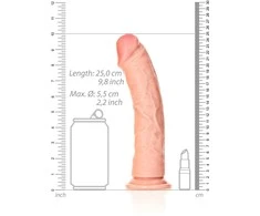 Realrock By Shots Realrock Silicone didelis dildo su stipriu siurbtuku 25 cm