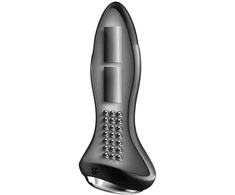 Satisfyer Juodas Vibrating Plug Plug Anal Vibratorius