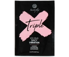 Secretplay Cosmetic Secret Play MONODOSIS TRIPLE X - 3 viename UNISEX PEASURE Enhancer gelis 2 ml