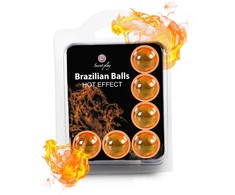 Secretplay Cosmetic Secret Play Set of 6 Brazilian Intimate Balls with Heat Effect Oil-Based