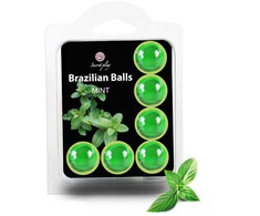 Secretplay Cosmetic Secret Play Set of 6 Brazilian Aroma Balls Mint - Melting Lubricating Spheres