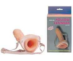 Seven Creations Hollow Strap-On Extender Anatomical Veined 20 cm