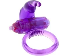 Seven creations Ultra Soft Vibrating Jelly Rabbit Ring by ToyJoy - Flexible Silicone, Clear
