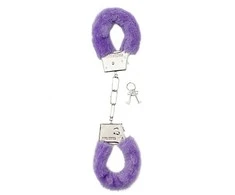 ShotsToys Erotiniai su antrankiai su kailiu bdsm bondage violetine